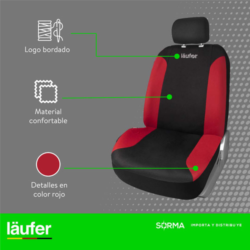 Imagen 4 de 9 de Funda Asientos Universal Läufer 11 Piezas 2mm De Espuma