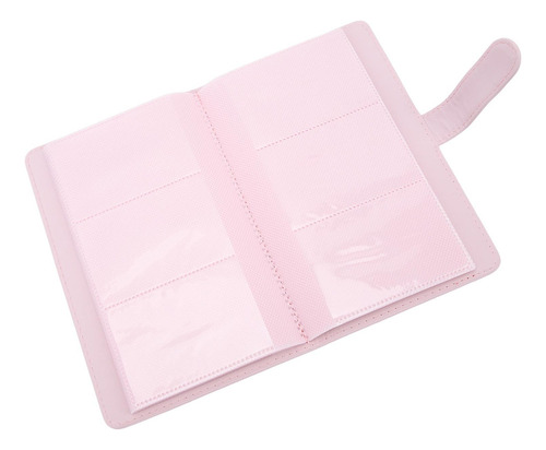 // Mini Álbum De Fotos Rosa De 108 Bolsos Em Couro Pu De 3