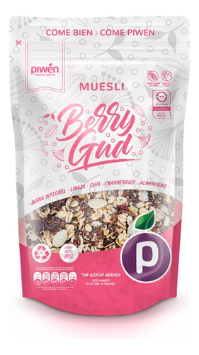 Piwén Muesli Berry Gud 1kg Granola S/azúcar, Cereal De Avena