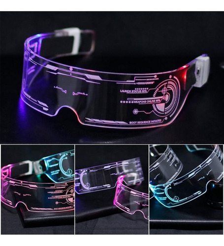 Óculos Futurista Cyberpunk Tiktok Óculos Led Em Acrílico