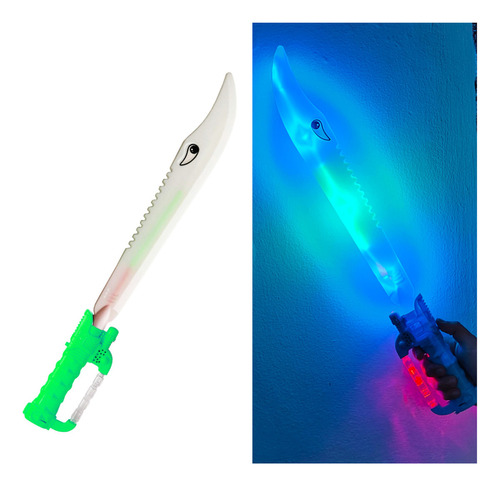 Juguete Espada Minecraft Niños Led Sonido Shark + Baterias