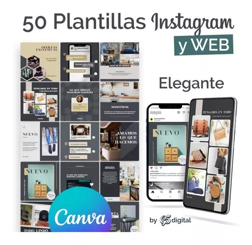 Plantillas Para Redes Sociales Elegantes Editables En Canva En Venta En