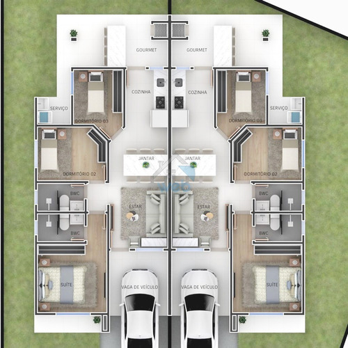 Imagem 8 de 25 de Casa À Venda No Bairro Santa Terezinha Com 03 Quartos Sendo 01 Suíte, Em Fazenda Rio Grande. - Ca01699 - 70185476