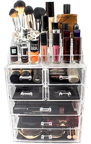 Sorbus® Acrílico Maquillaje Cosméticos Y Joyas Caja De Prese