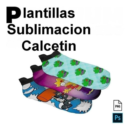 Plantillas Sublimación Calcetines 200 Diseños Psd