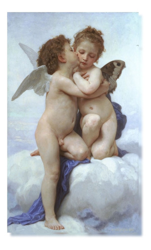 Cuadro Decorativo El Primer Beso William Bouguereau / Tela