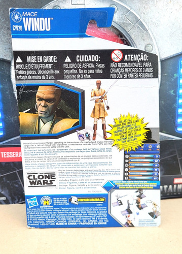 Mace Windu Clone Wars Star Wars Black Series Vintage Cw 3.75 (Usado)