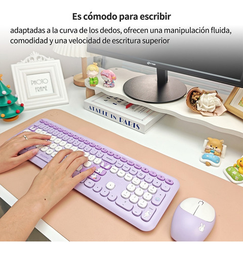 Juego De Teclado Y Ratón Mofii 606pro En Morado