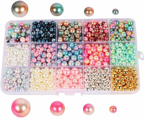 Cuentas 1140pcs / Lot Mix Rainbow Gradient Color Redondo 4/6