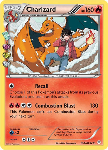 Cartas Pokemon Charizard Rc5/rc32 Reverse Generations Gen