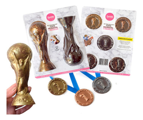 Placa Parpen - Set Copa Mundial Y Medallas Chocolate