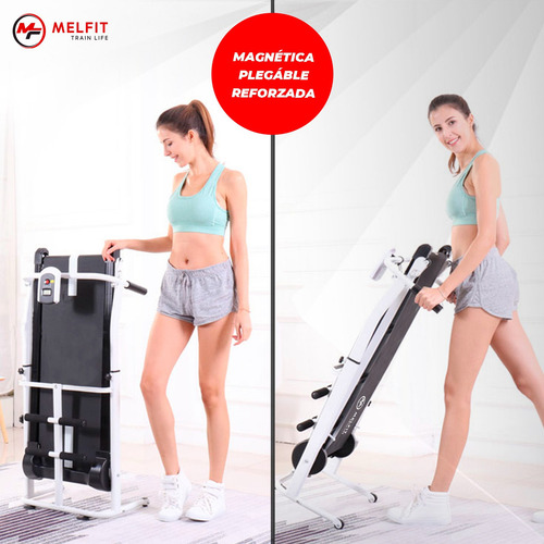 Cinta Caminadora Magnética Melfit Rodillos Sin Motor Color BLANCO MF100