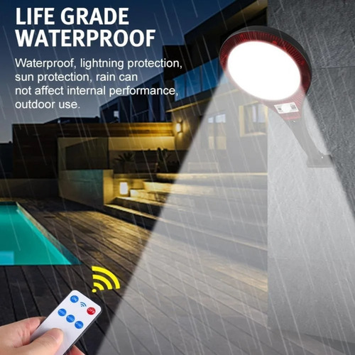Imagen 8 de 8 de Reflector Luz Solar Con Control Sensor Movimiento Exterior