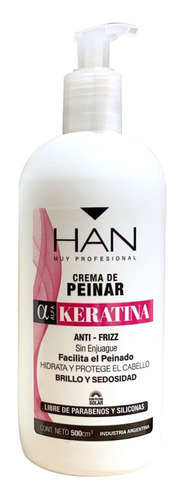 Crema Para Peinar Keratina Anti- Frizz Han 500ml