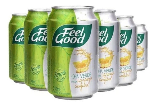 Chá Verde Laranja E Gengibre Feel Good 330ml (6 Und)