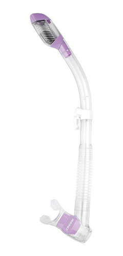 Snorkel Buceo Cressi Supernova Dry Apnea Clear / Lila