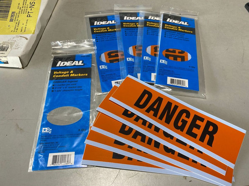 Total 25 Ideal Voltage & Conduit Danger Markers Stic Ccs