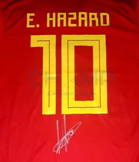 Jersey Autografiado Eden Hazard Seleccion Belgica Rusia 2018