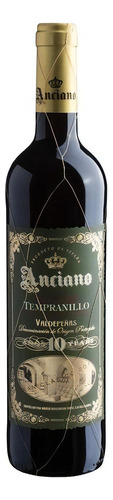 Vinho Espanhol Anciano 10 Oak Mature Tempranillo 750 Ml