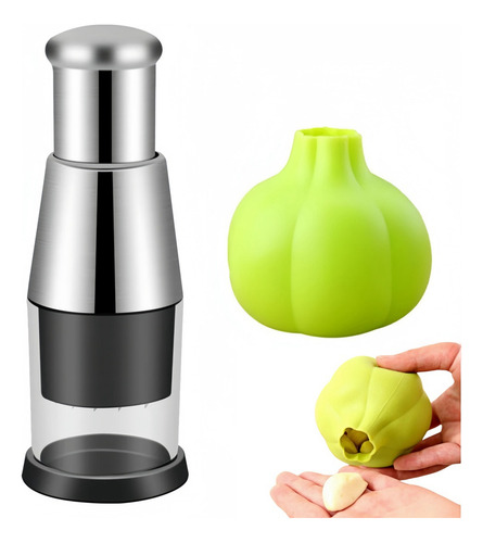 Prensa De Ajo De Cocina Multifuncional De 2 Piezas