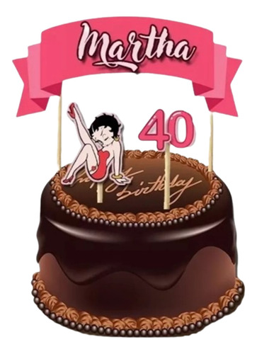 Cake Topper Cumpleaños Personalizado Adultos