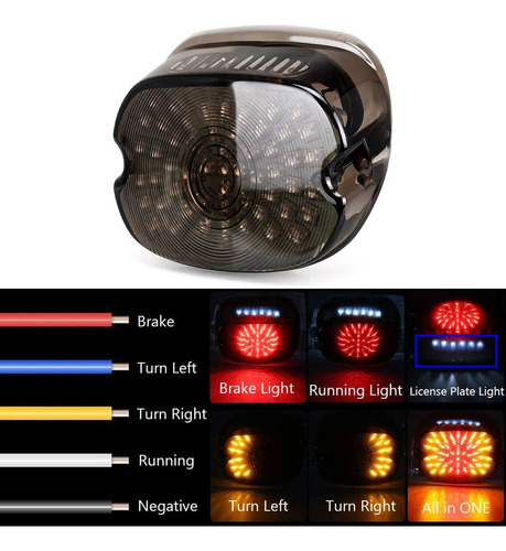 Ankia Luz Trasera 60 Led 12 V Para Motocicleta Modelo Fxst