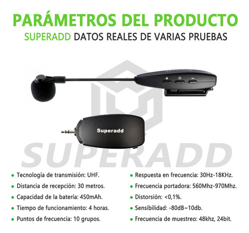 Micrófono Inalámbrico Superadd Kx623 For Acordeón