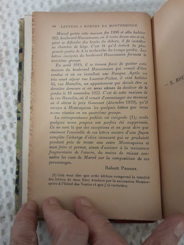 M.proust Lettrés A Robert De Montesquiou,1893-1921,paris1930 (Usado)