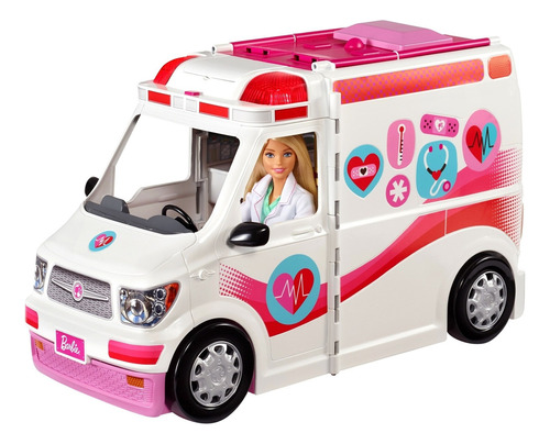 Móvil hospitalario Barbie con luz de sonido y accesorios, color blanco mate