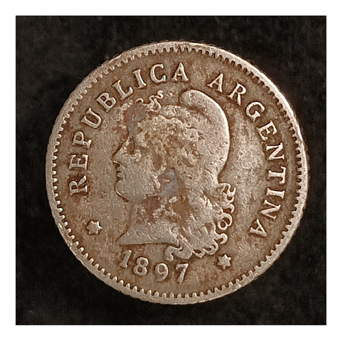 Argentina 10 Centavos 1897 Bueno Cj 91.1 Normal