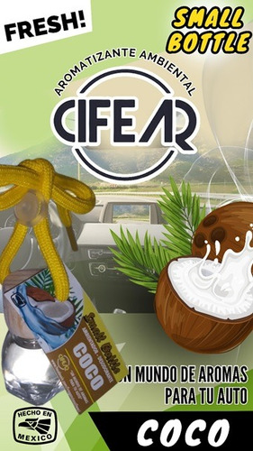 Aromatizante Cifear Para Automóvil Aroma Coco De 8ml
