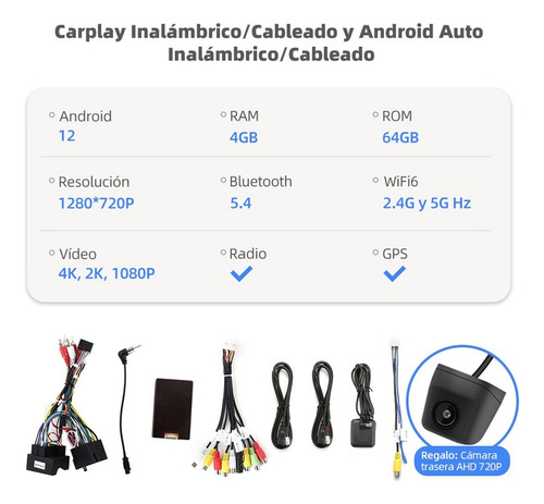 Estéreo 4+64g 4k For Audi Tt 2006-2014 Wifi6 Carplay Gps Bt