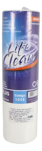 Pano Limpeza Life Clean Plus 30cm X 25m Branco Carmex