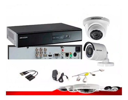 Kit Vigilancia Hikvision Turbo Hd 4 Camaras 1080p 2mp + Acce