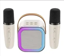 Comprar Parlante Portatil Led Rgb Karaoke + 2 Microfonos Bluetooth