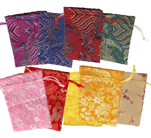 Pokinge 9pcs Bolsas De Joyas De Joyería De Almacenamiento Bo