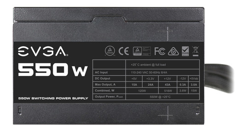 Imagen 3 de 7 de Evga 550 N1 550 W - Black - 100V/240V