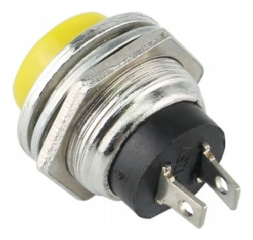 Chave Push Button Ds212 Amarela 2 Terminais - Kit Com 20 Pçs
