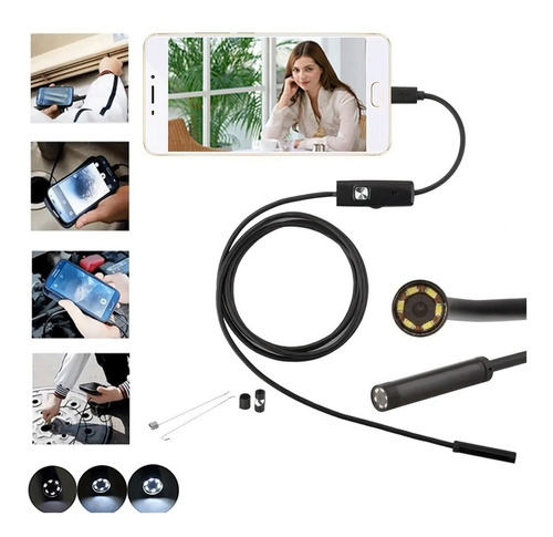 Imagem 2 de 7 de Camera Inspeção Sonda Endoscópica Android Pc Usb 5m