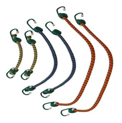 Cordones Elasticos Coleman 3 Tamaños 6 Piezas Diferentes
