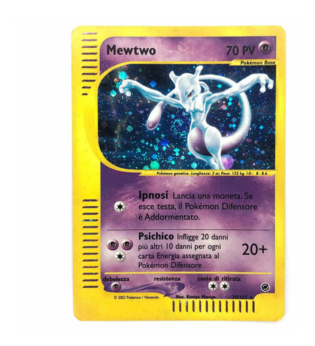 Mewtwo 20/165 Holo - Carta Original Pokémon Expedition 2002