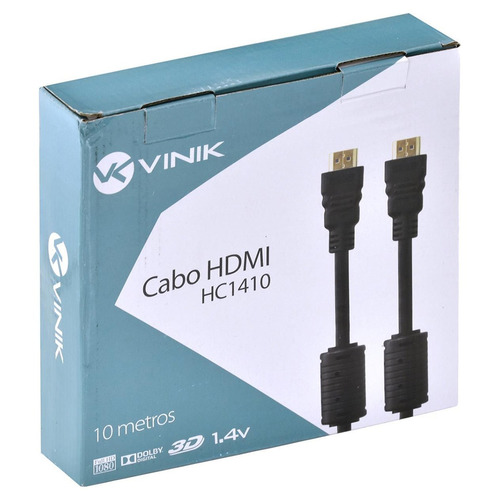 Cabo Hdmi 1.4v 10 Metros Hc1410 Vinik Conexão Ethernet