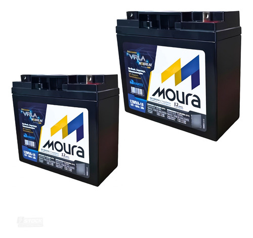 Kit 2 Bateria 12v 18ah Nobreak Smart-ups 2200 - Rbc55