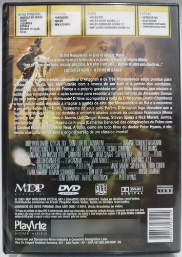 Dvd A Vingança Do Mosqueteiro Original Novo Lacrado