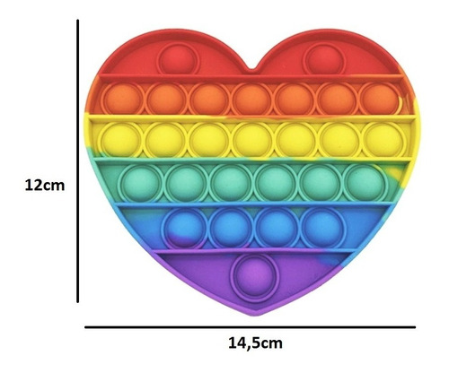 Imagem 2 de 2 de Pop It Fidget Toys Bubble Anti Stress Coração