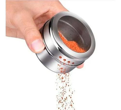 Porta 3 Condimentos Temperos Magnético Em Aço Inox