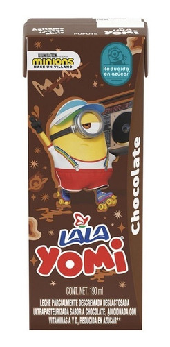 Leche Lala Yomi Sabor A Chocolate 190 Ml 12pzas
