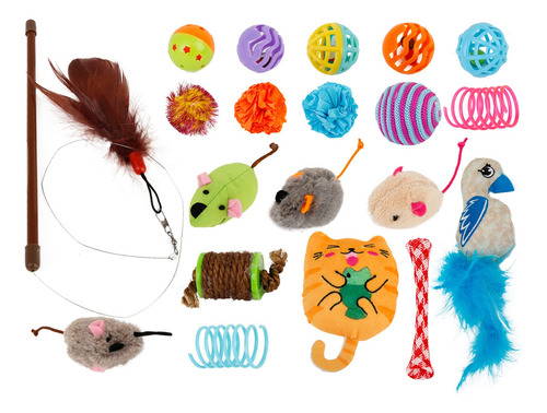 Paq Variado De Juguetes Para Gatos Cattraction Con Enredader