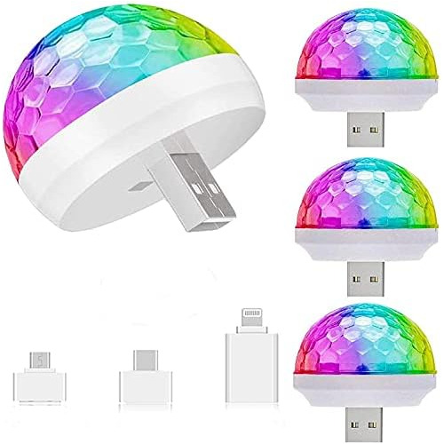 Usb Mini Disco Ball Party Lights, Sound Activated Dj St...