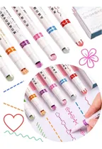 Comprar Canetas Coloridas Carimbo Roller Kawaii Papelaria Fofa 6unid